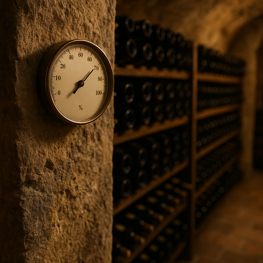 Humidity controls wine aging in cellars