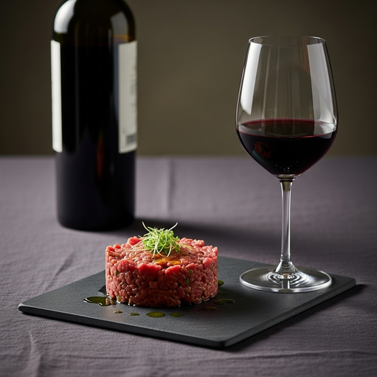 Cabernet joy: opus one with lamb tartare