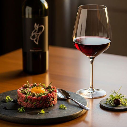 Veal Tartare with 2022 Cheval Blanc