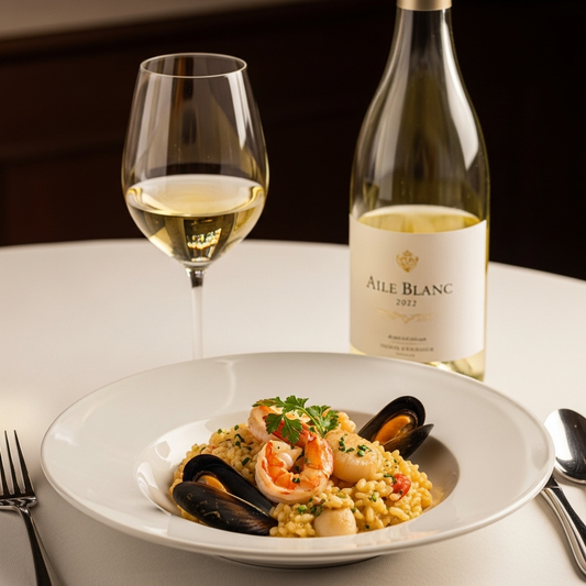 Try seafood risotto with 2022 Aile Blanc