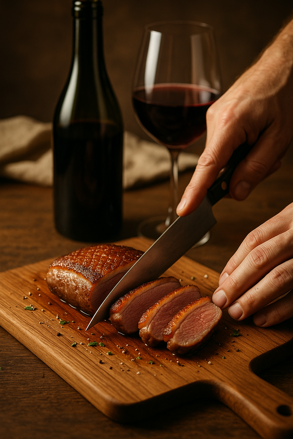 Duck Breast with 2022 Le Carillon