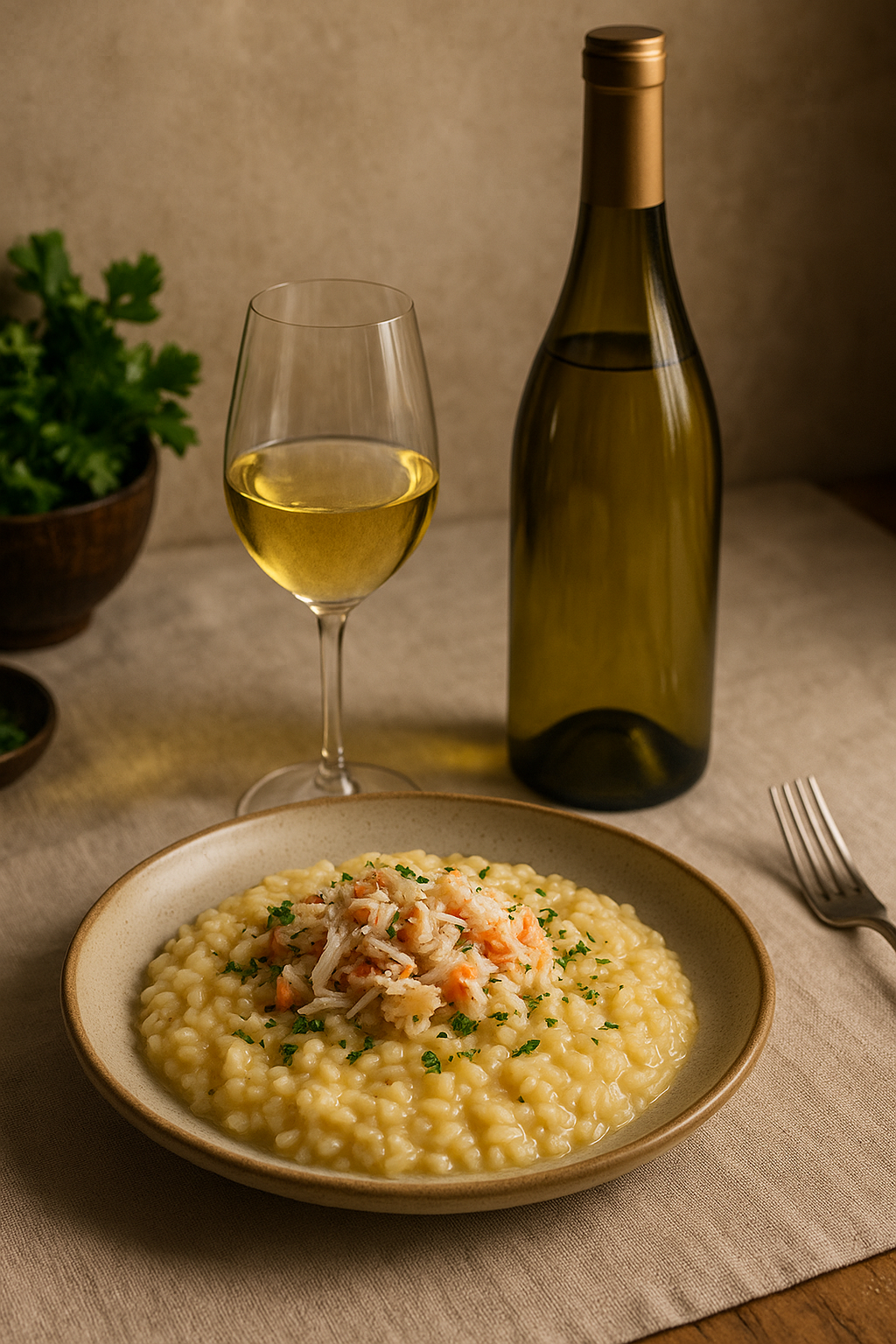 Crab Risotto Complements 2022 Aile d'Argent Blanc