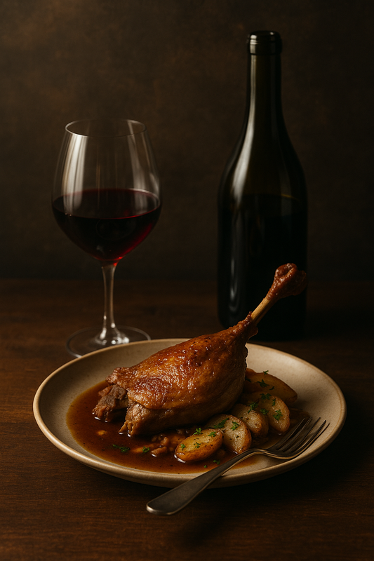 Duck Confit with 2022 Le Carillon Nuances