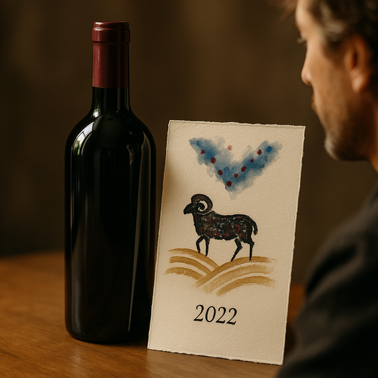 Artistic Label Design on 2022 Chateau Mouton