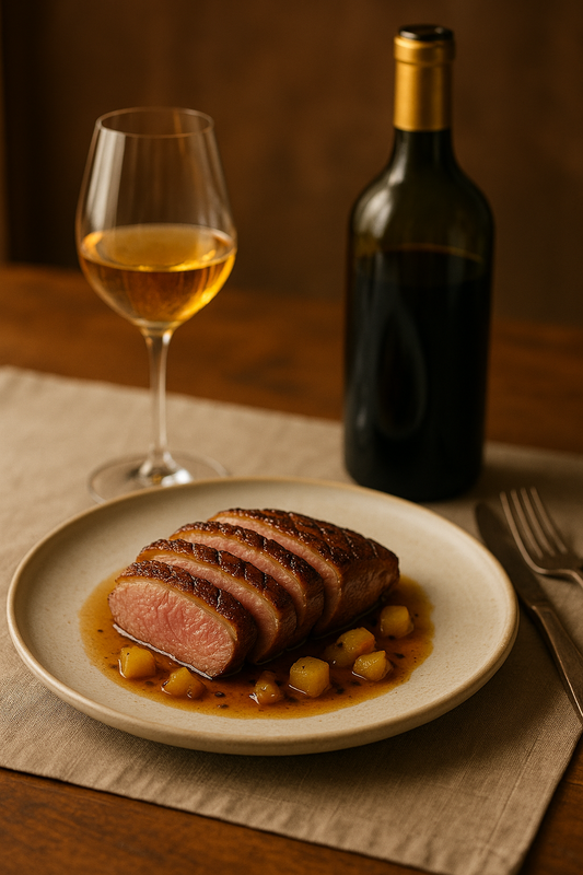 Grilled duck breast enhances 2021 Chateau d’Yquem