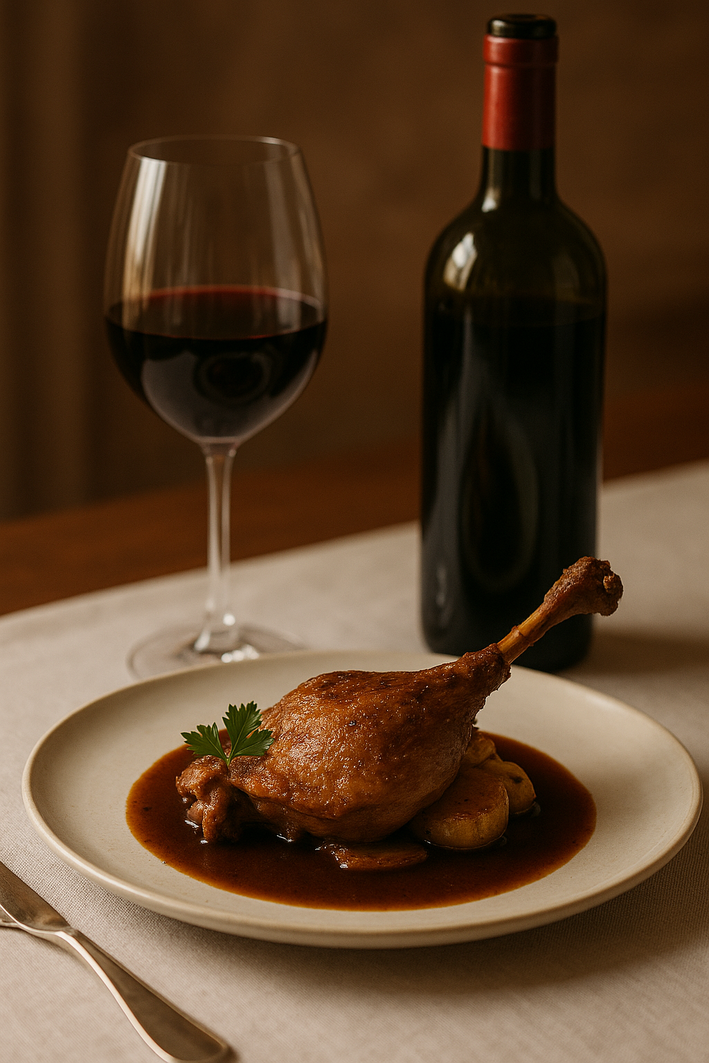 Duck Confit Shines with 2022 Chateau Duhart