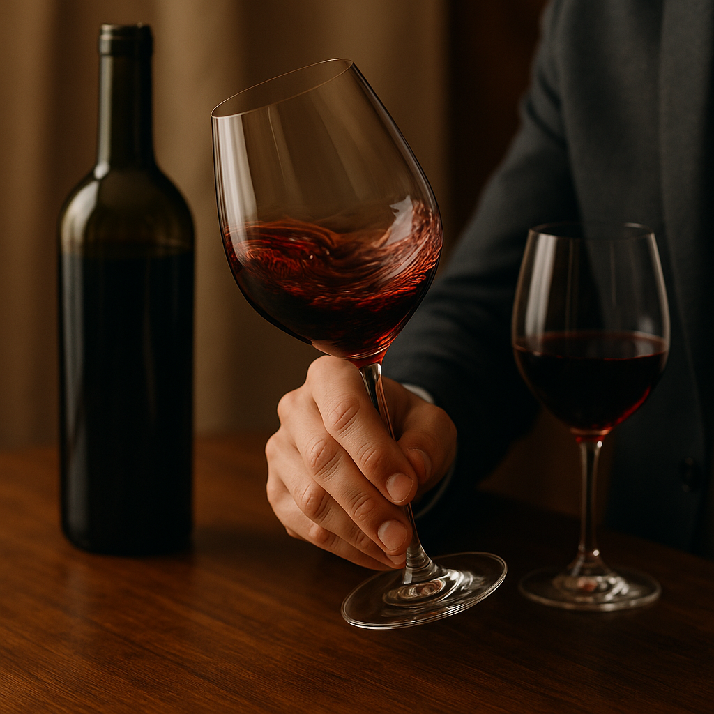 Swirling to aerate wine: a pro tip