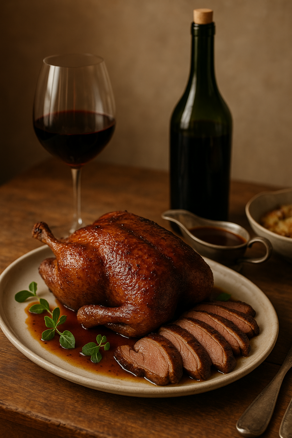 Roasted duck pairs with 2022 Haut-Brion