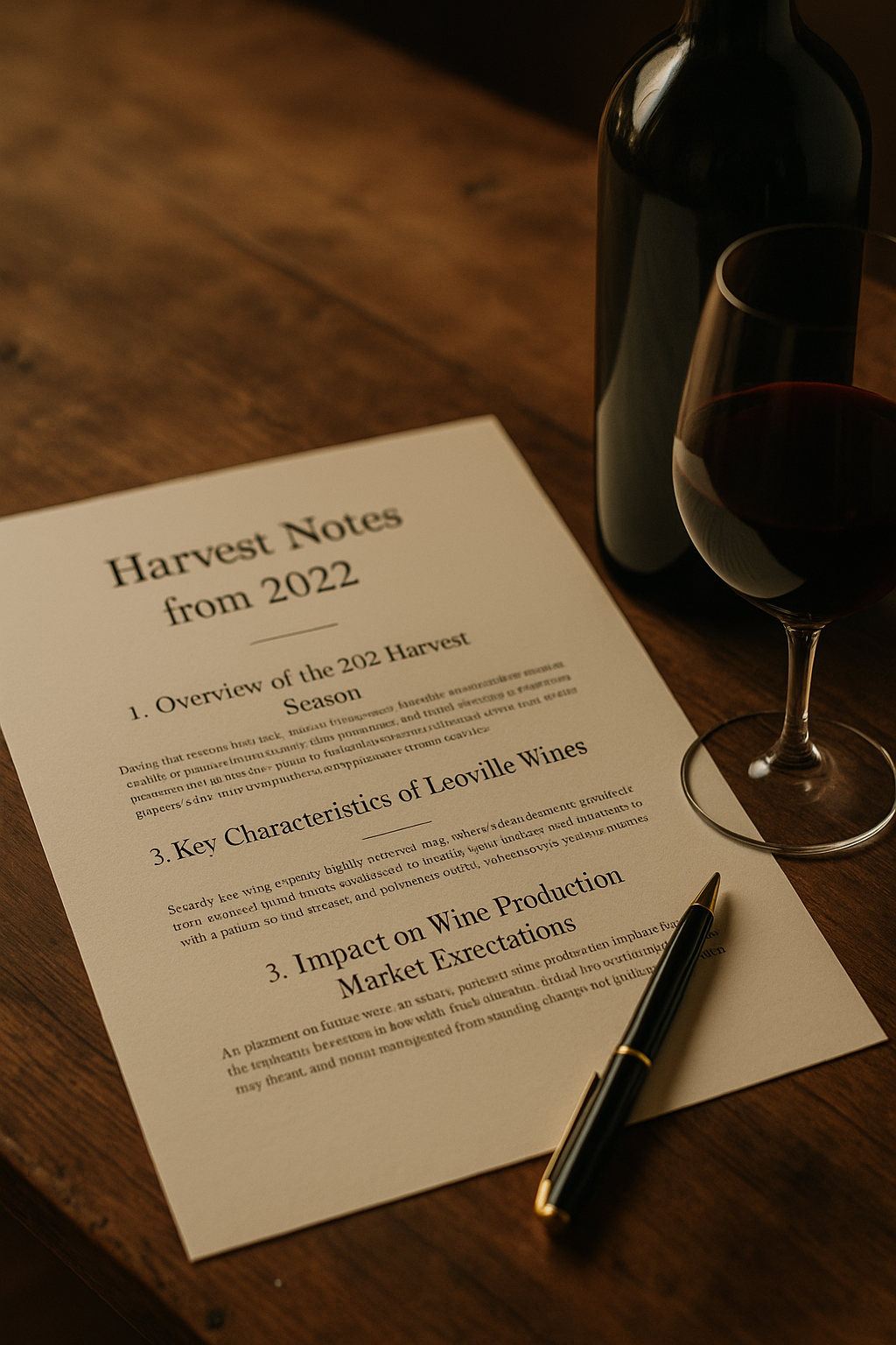 Harvest notes from 2022 Leoville Barton.