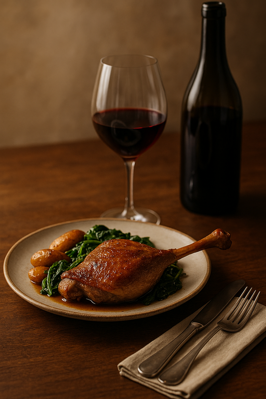 Duck confit highlights 2022 Pontet-Canet